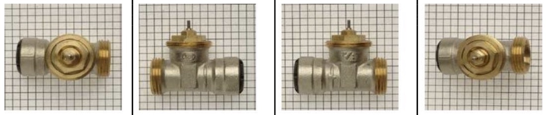 Reconnaitre un corps de vanne thermostatique COMAP avec pat de vis standard M30 x 1,5