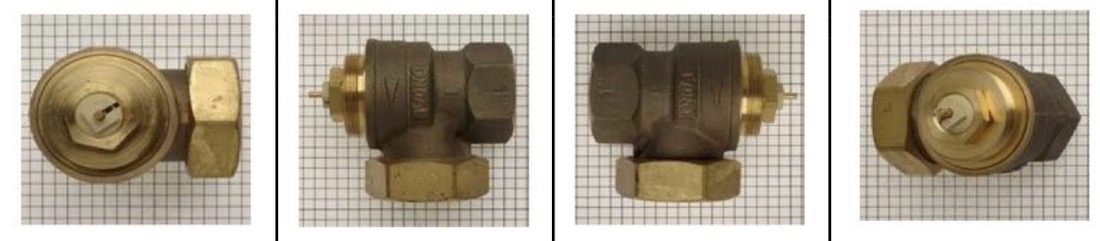 Reconnaitre un corps de vanne thermostatique Ondal avec pat de vis M38 x 1,5