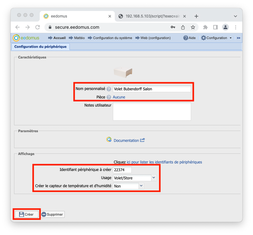Ajouter un périphérique 433 ou 868 MHz via la passerelle AirsSend sur eedomus+