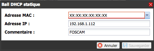 Bail statique sur Freebox