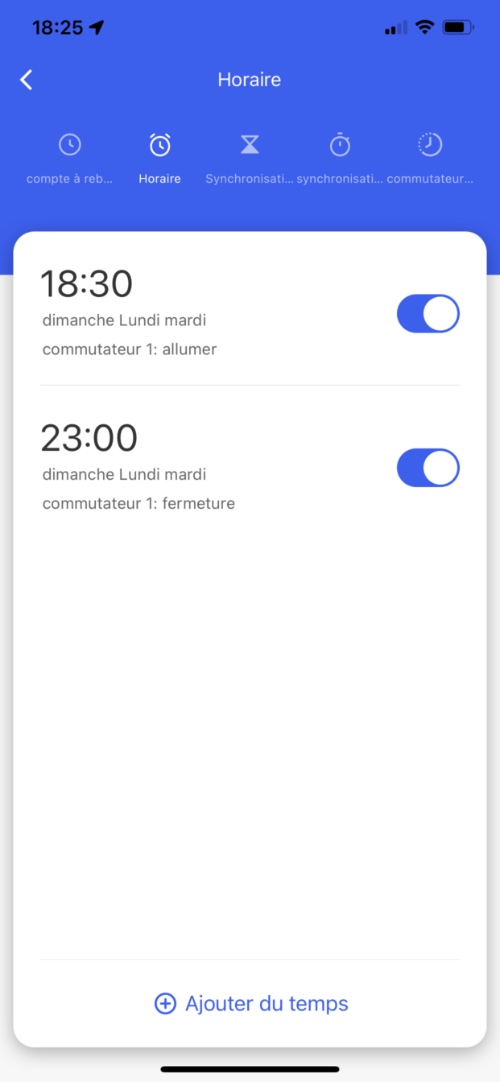 Fonctions minuterie, programmations hebdomadaires, simulation de présence, etc de l'interrupteur connecté WiFi sur câble MS101-16A