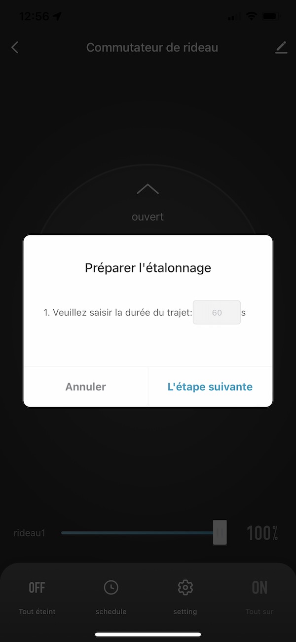 Etallonage micromodule WiFi pour volet roulant Moes MS108 (Tuya-MMVR)