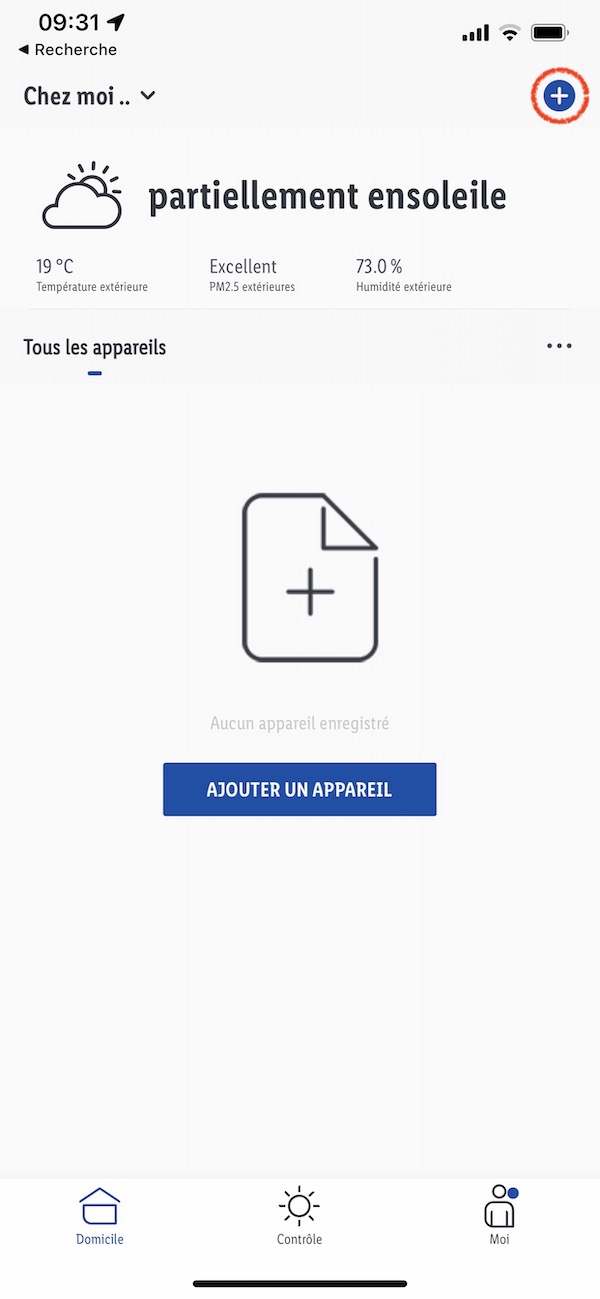 Ajouter de l'interrupteur WiFi sur câble Moes à l'application Lidl Home