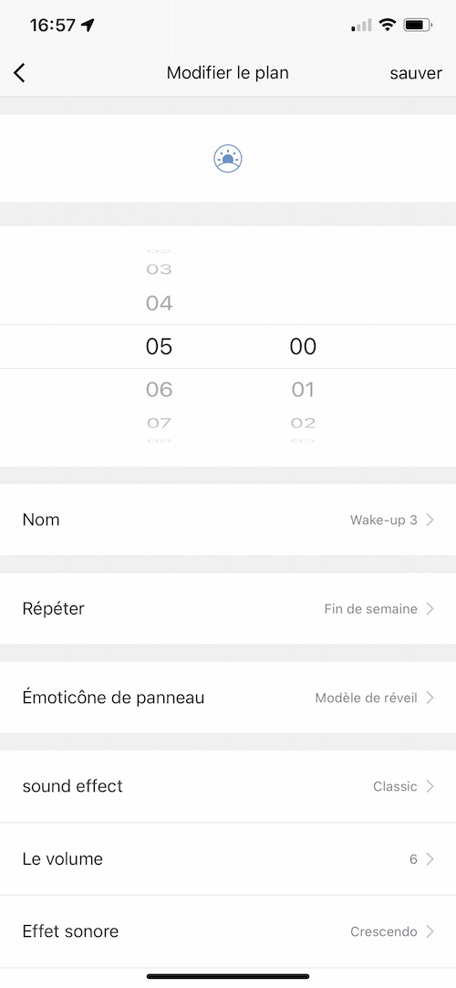 Configurer une alarme ou minuteur du réveil WiFi pour enfants MOES STC-001