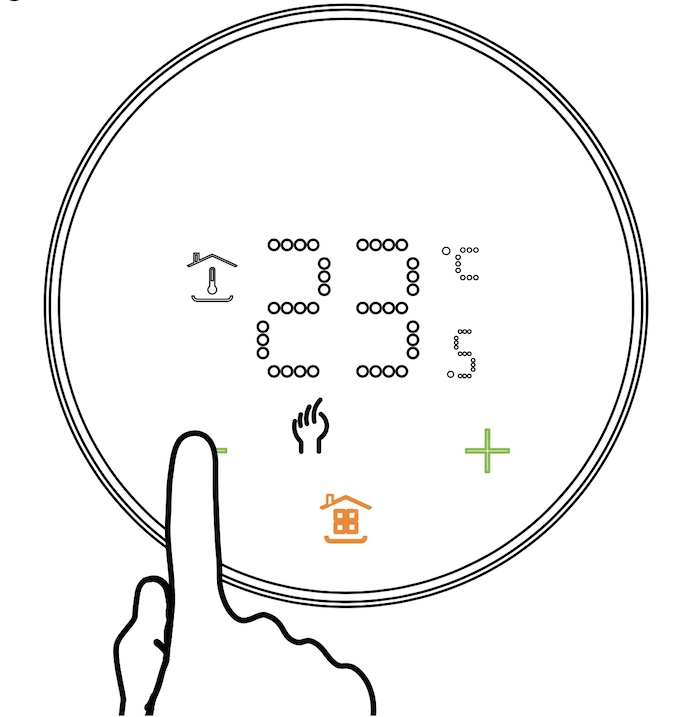 Activation du mode ajout / inclusion de la tête thermostatique ZigBee Moes ZTRV-BY-100