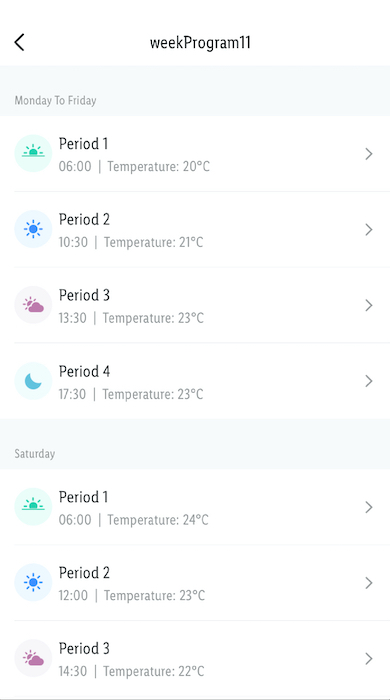 Programmation horaire de la tête thermostatique ZigBee Moes 
