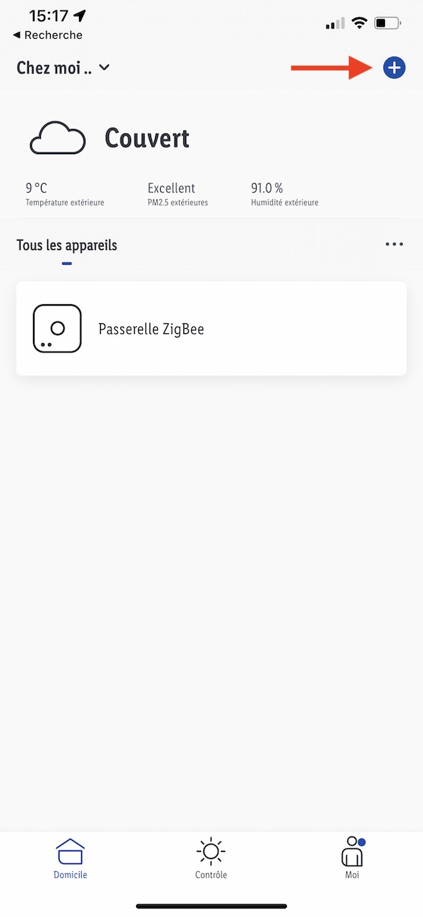 Ajouter un appareil sur l'application Lidl Home
