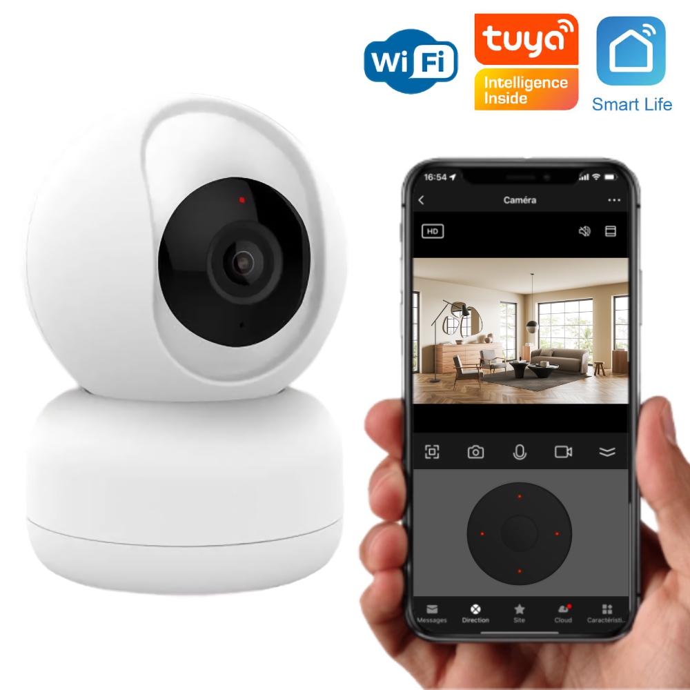 Caméra IP WiFi motorisée compatible tuya Smart Life