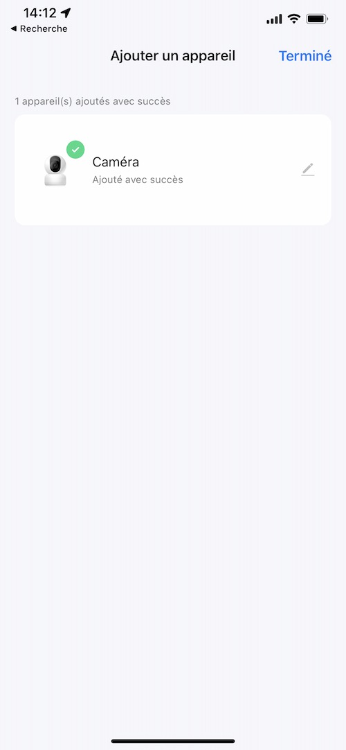 Changer le nom et la pièce de la caméra WiFi tuya Smart Life