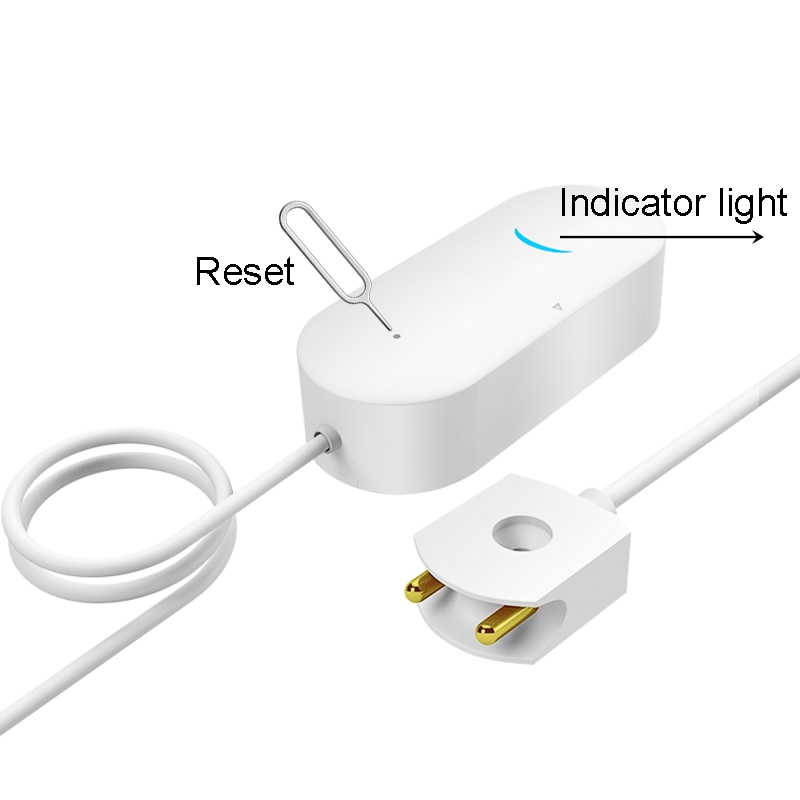 Bouton reset du détecteur d'inondation WiFi compatibles Tuya Smart Life et Lidl Home
