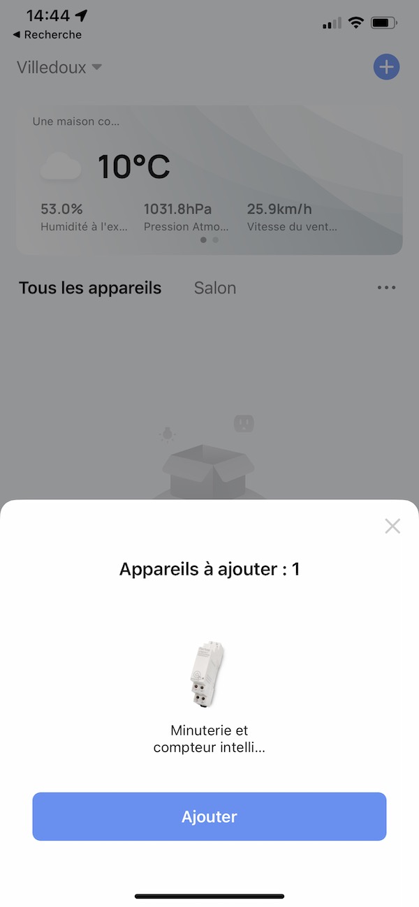 Détection automatique en bluetooth du télérupteur Sinotimer TM608 / Veargree ATMS1612 / DIN1S16AEM