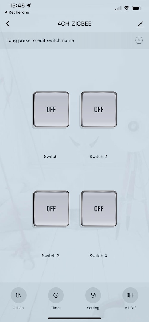 Application Lidl Home, Tuya Smart ou Smart Life du module ZigBee 4 sorties à contact sec (libre de potentiel)