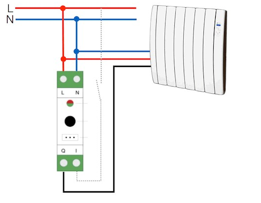 câblage Qubino DIN Fil Pilote 230VAC