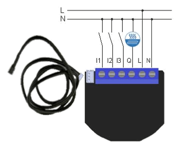 Câblage du Qubino Thermostat en 230VCA
