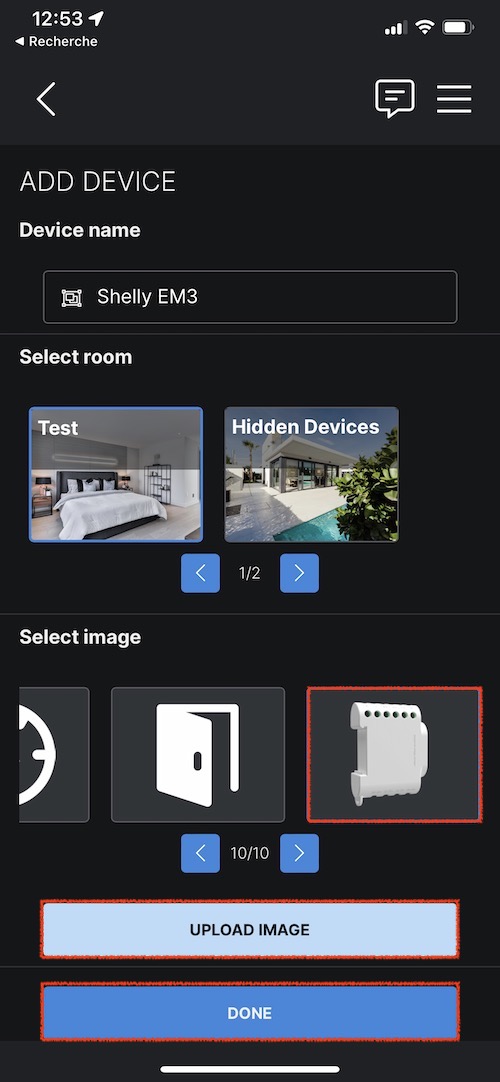 Attribuer une image au Shelly 3EM