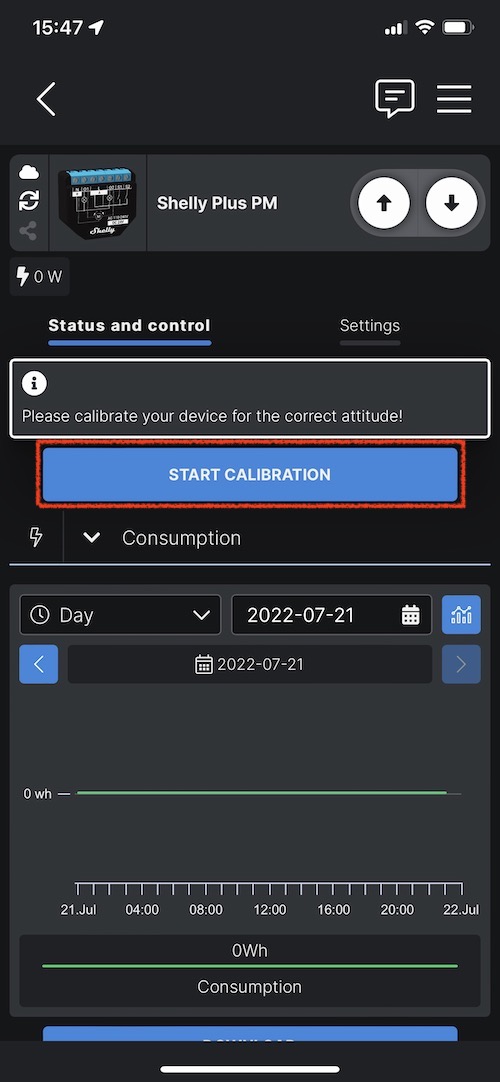 Calibration du temps de monté du volet roulant avec un Shelly 2PM