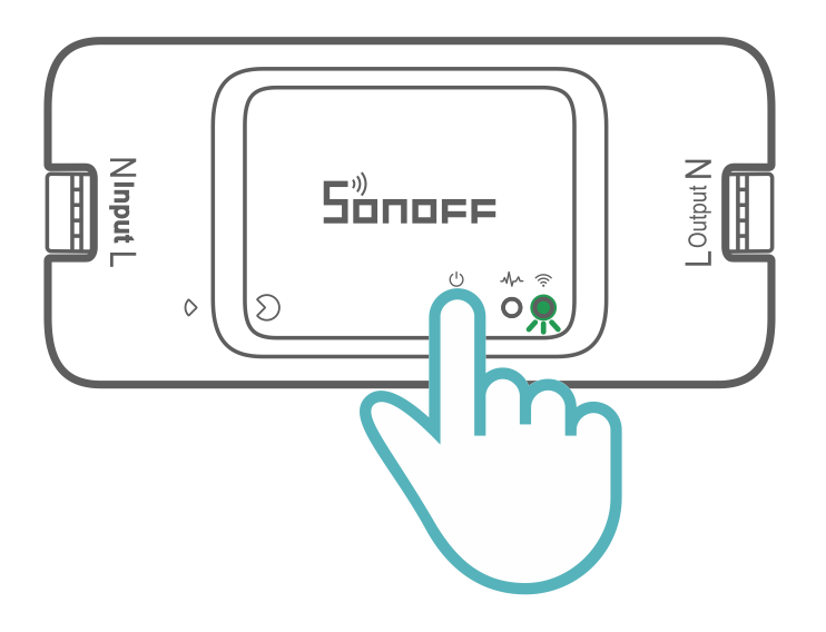 Bouton d'appairage du module ZigBee sur câble Sonoff BasicZBR3