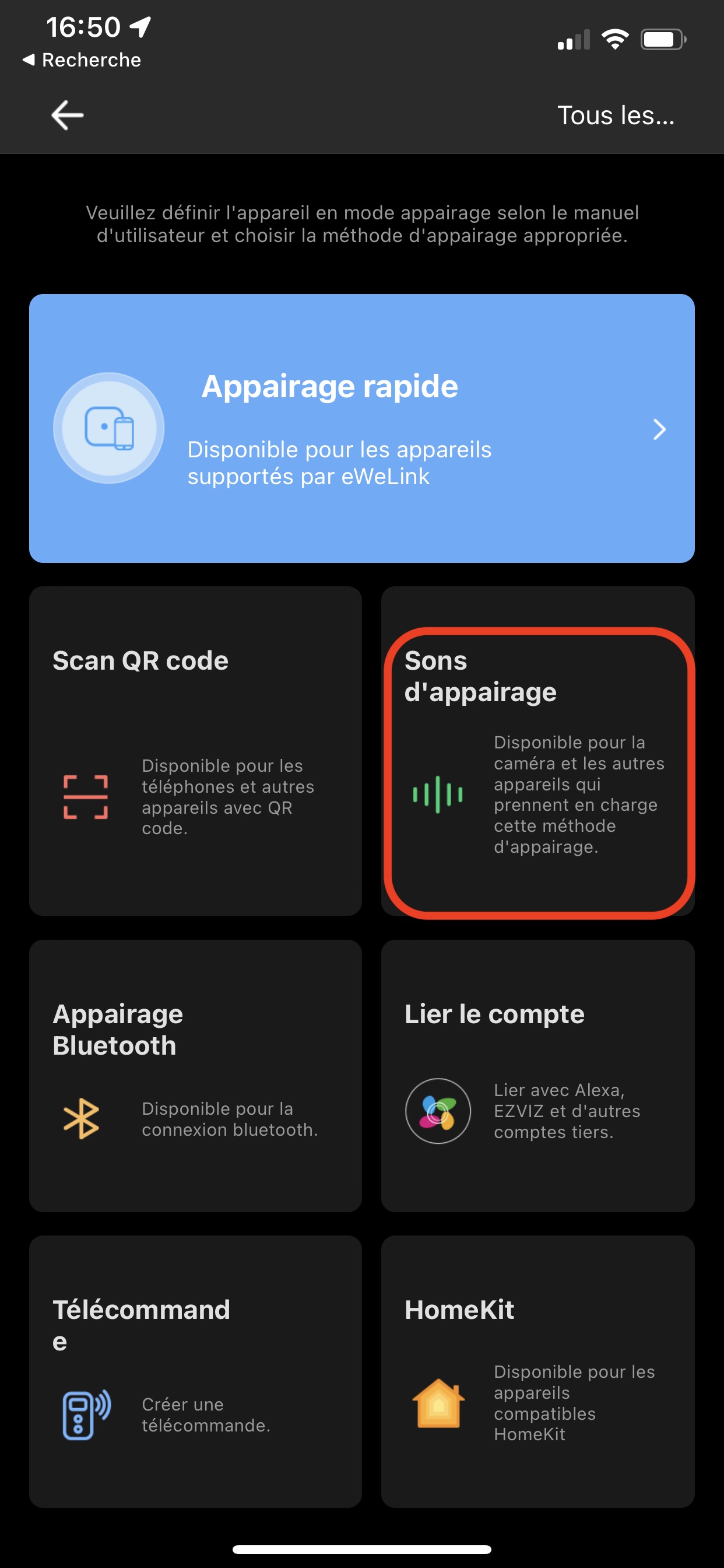 Connecter la caméra Sonoff au réseau WiFi