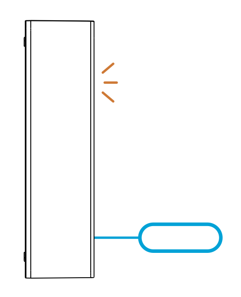 Bouton d'appairage WiFi du détecteur d'ouverture porte et fenêtre WiFi Sonoff DW2-WiFi