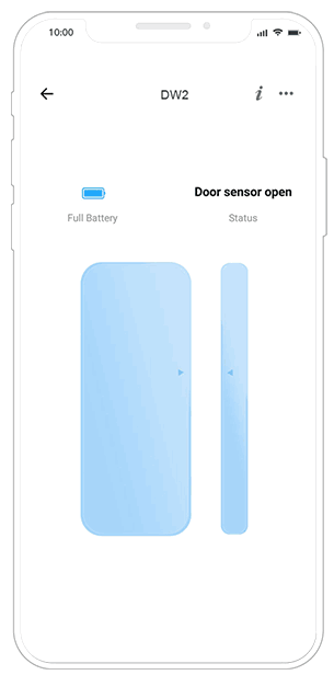 Application smartphone iOS / Android eWelink di détecteur d'ouverture pour porte ou fenêtre Sonoff DW2-WiFi