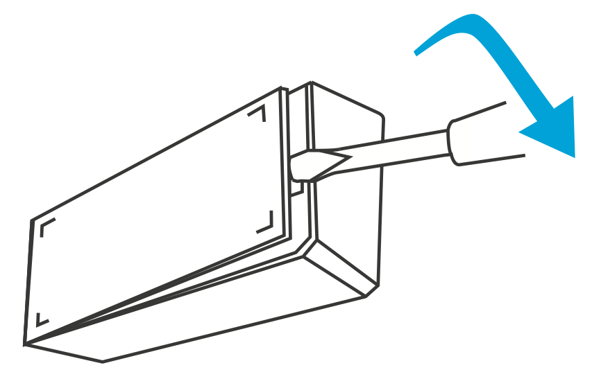 Ouverture du boitier compartiment à piles du détecteur d'ouverture WiFi pour porte et fenêtre Sonoff DW2-WiFi