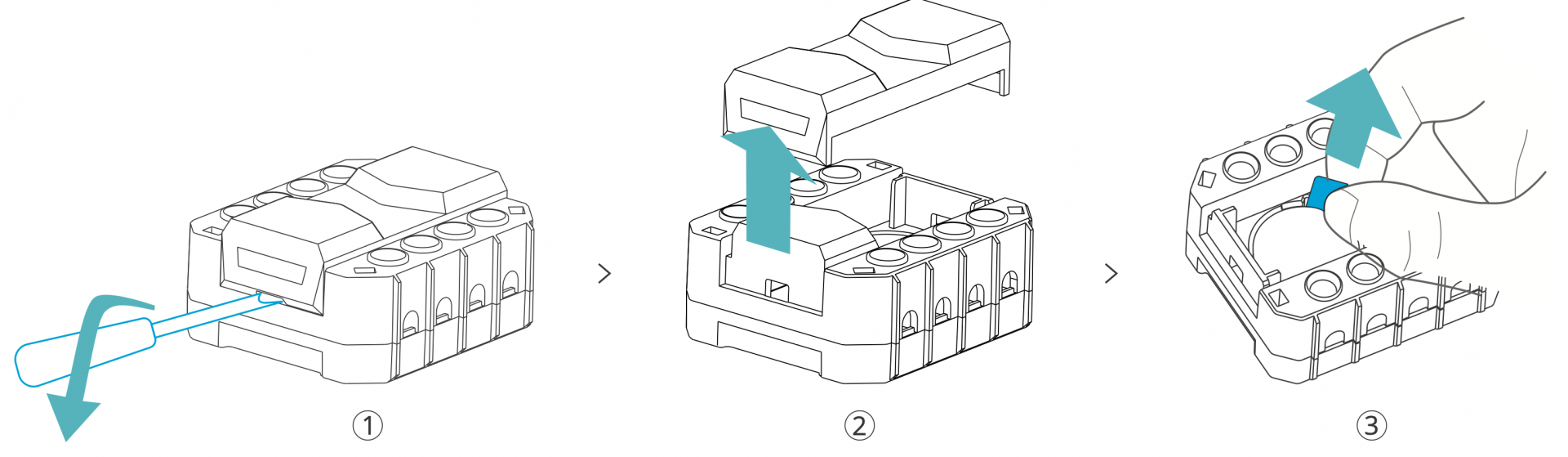 Mise en service de la pile de l'émetteur sans fil pour interrupteurs filaires Sonoff S-MATE
