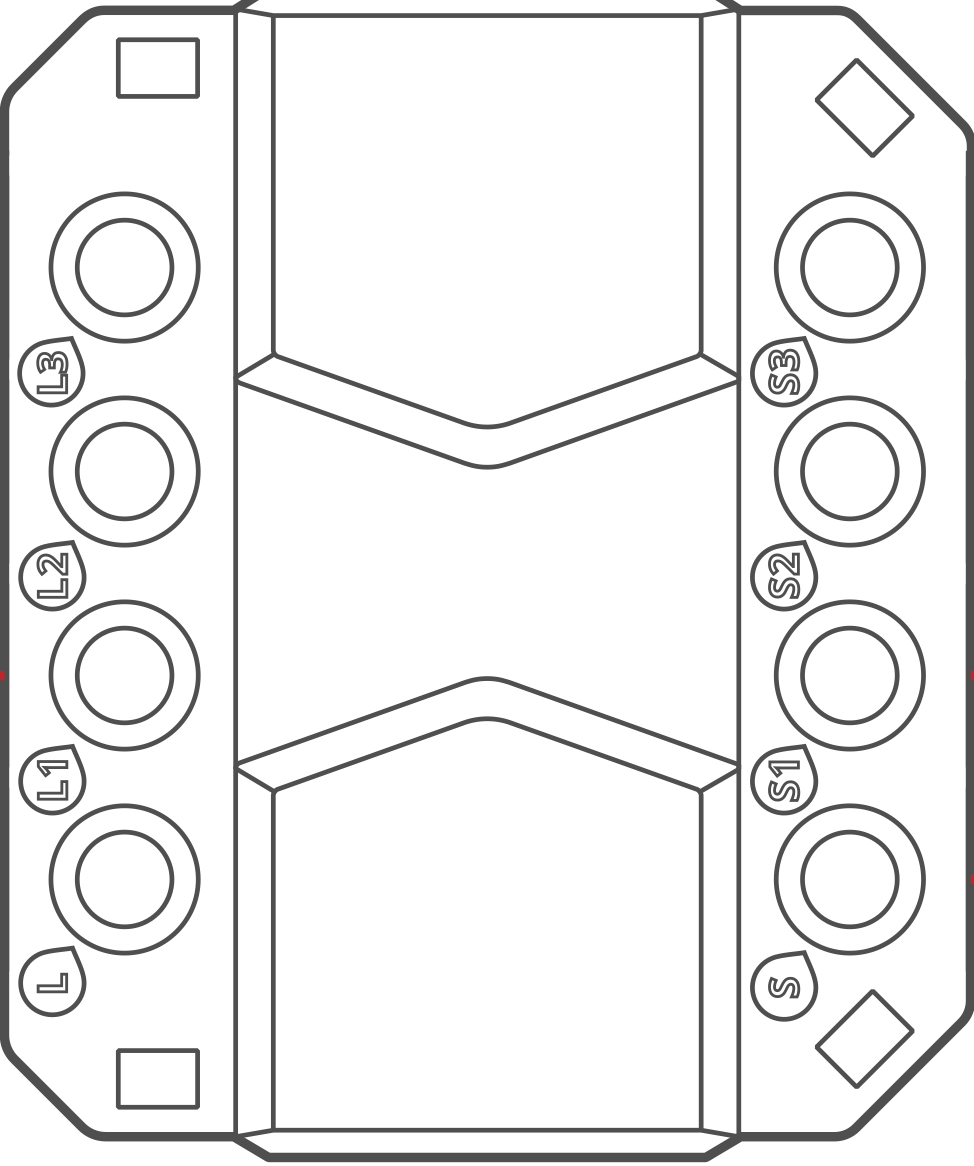 Signification des bornes du Sonoff S-Mate, émetteur sans fil à pile pour interrupteurs filaires