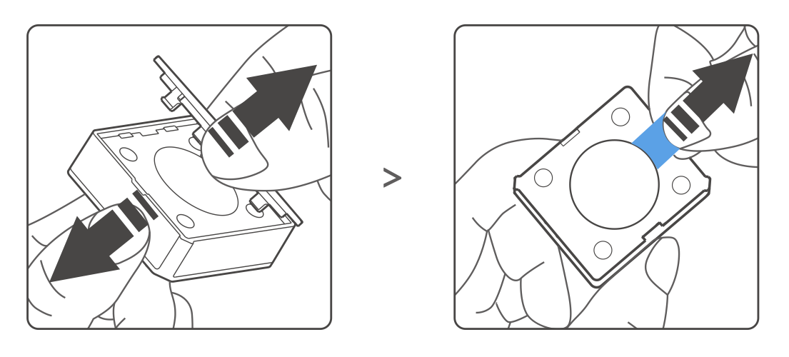 Compartiment à pile du détecteur de mouvements ZigBee Sonoff SNZB03