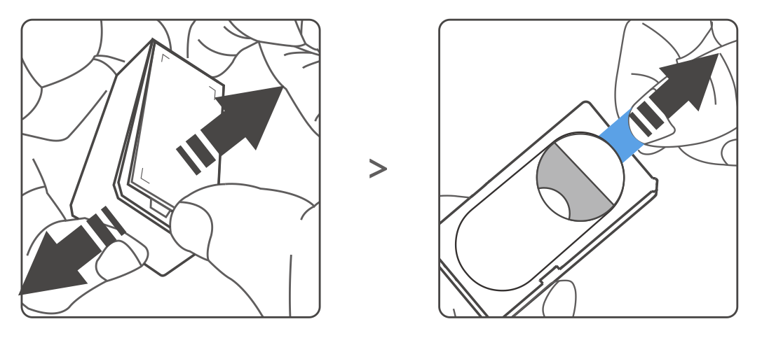 Retirer la protection de pile du détecteur d'ouverture porte ou fenêtre ZigBee Sonoff SNZB04
