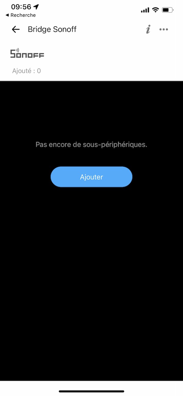 Appairage d'un équipement ZigBee avec la passerelle Sonoff SNZB-Bridge