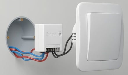 Câblage du micromodule ZigBee 10A Sonoff ZBmini