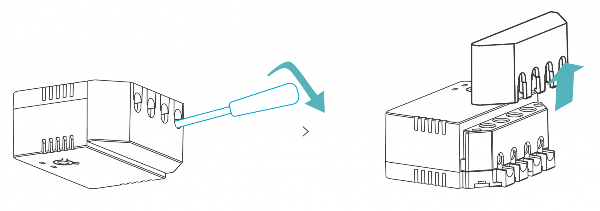 Accès aux bornes de raccordement