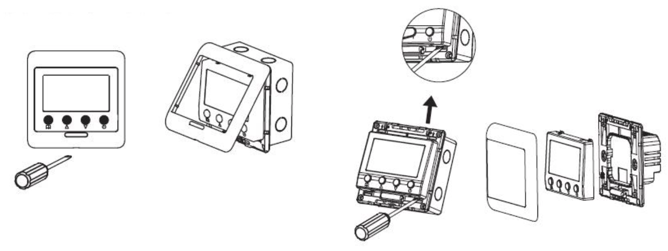 Installation-Encastrement-Support-Thermostat-Zwave-TKB-TZ1036