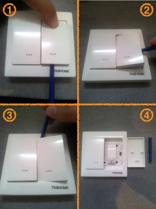 1ère méthode de démontage d'un module TZ65D de TKB Home