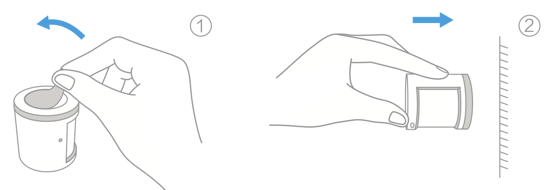 Fixation du détecteur de mouvement Xiaomi Aqara Motion Sensor avec l'adhésif double-face