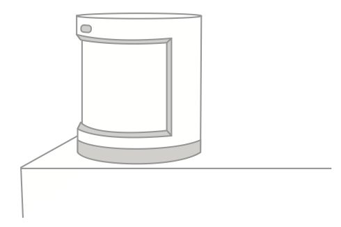 Détecteur de mouvements Xiaomi Aqara Motion Sensor installé posé sur un meuble