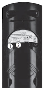 arrière de la télécommande ZME RC2