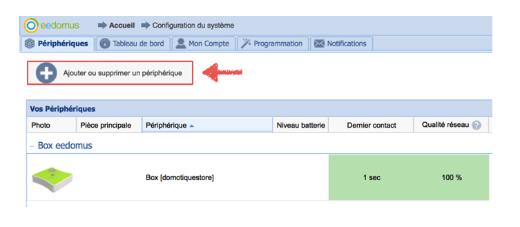 Exclure un périphérique 