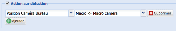 Action sur détection Eedomus
