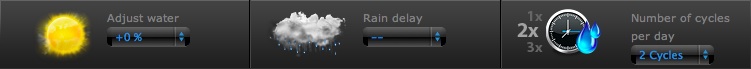 Menu d'optimisation de l'arrosage en fonction des conditions météos avec la box domotique Fibaro HC2