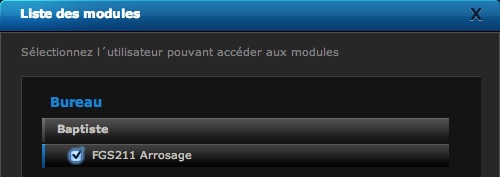 Choix du Module domotique désiré pour gérer l'arrosage