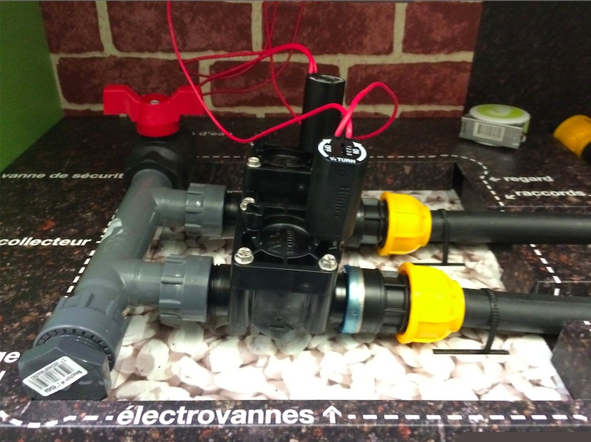 Câblage d'électrovannes pour un arrosage domotique