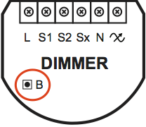 Bouton B du module Fibaro FGD212 "Dimmer 2"