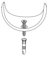 Fixation du Fibaro Motion Sensor FGMS à l'aide d'une cheville (fournie)