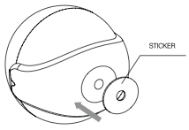 Fixation du Fibaro Motion Sensor FGMS à l'aide du sticker fourni