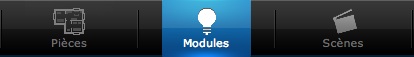 Bouton pour l'accès à la gestion des modules sur le Home Center Lite