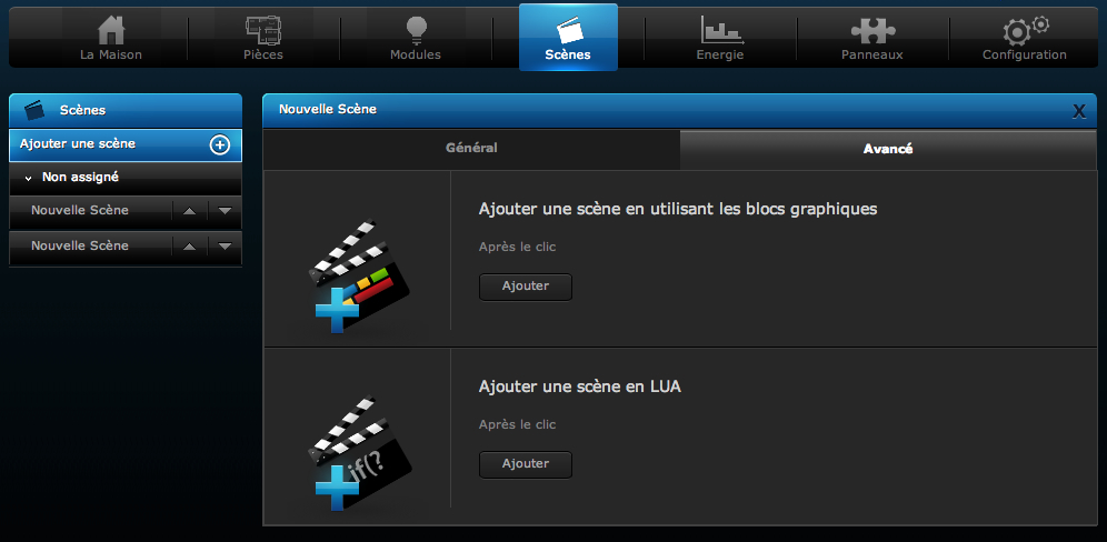Créer une scène en LUA avec le Home Center 2