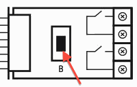 Bouton B du module Fibaro FGBS001