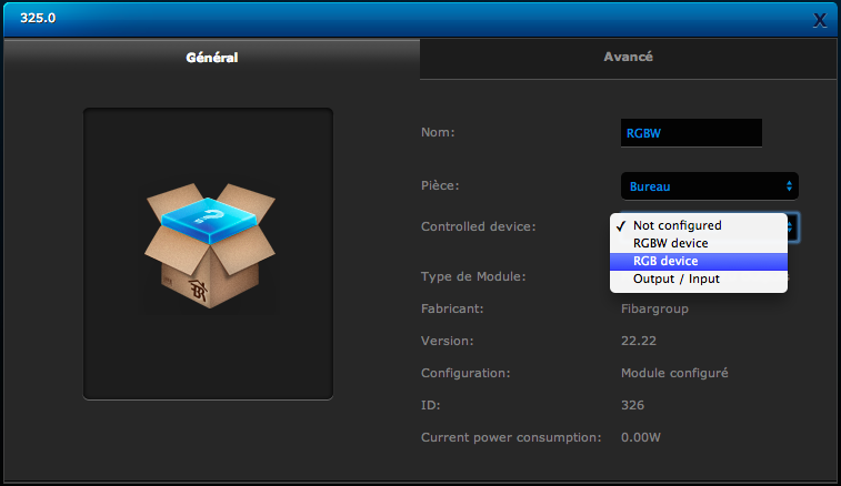 RGBW controlled devices