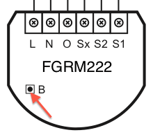 Bouton B sur micro-module Fibaro FGRM222